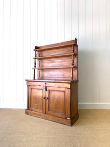 A 19th Century English Pine Bookcase Cabinet or Hutch