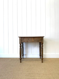 An Antique French Country Pine Side Table or Nightstand c1890