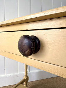 An English Country Pine Console Table or Desk c1860