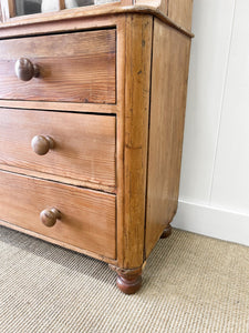A 19th Century English Pine Bookcase Cabinet or Hutch