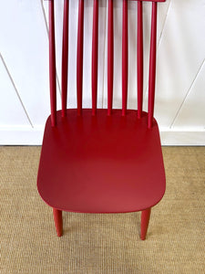 A Set of 5 Stick Back or Windsor Chairs in Red