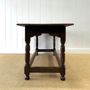 An Antique English Country 5.5 ft Narrow Kitchen Dining Table or Sideboard