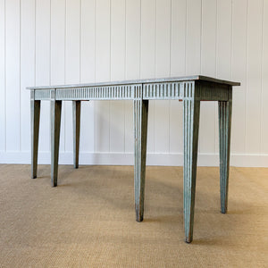 A Stunning Painted 18th Century Antique 6 ft English Server Buffet or Console Table