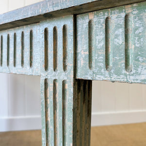 A Stunning Painted 18th Century Antique 6 ft English Server Buffet or Console Table