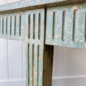 A Stunning Painted 18th Century Antique 6 ft English Server Buffet or Console Table