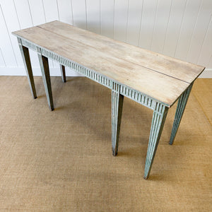 A Stunning Painted 18th Century Antique 6 ft English Server Buffet or Console Table