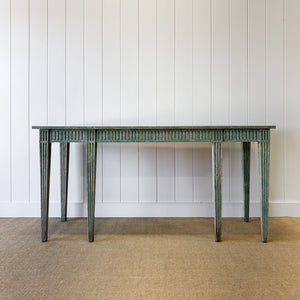 A Stunning Painted 18th Century Antique 6 ft English Server Buffet or Console Table