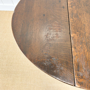 A Very Good Antique English Country Oak Drop Leaf Gate Leg Table c1760