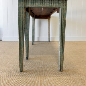 A Stunning Painted 18th Century Antique 6 ft English Server Buffet or Console Table