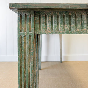 A Stunning Painted 18th Century Antique 6 ft English Server Buffet or Console Table