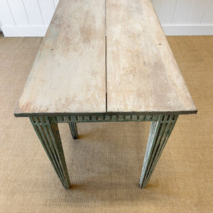 A Stunning Painted 18th Century Antique 6 ft English Server Buffet or Console Table