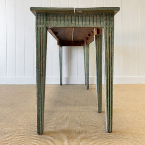 A Stunning Painted 18th Century Antique 6 ft English Server Buffet or Console Table