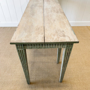 A Stunning Painted 18th Century Antique 6 ft English Server Buffet or Console Table