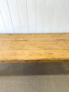 A Large Antique 8 ft English Pine Farmhouse Table