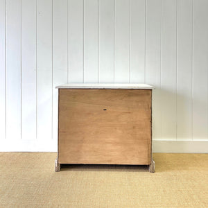 An Antique English Folky Painted Pine Chest of Drawers Dresser c1890