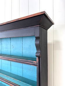 A Wonderful Large Ebonized Welsh Dresser or Cupboard