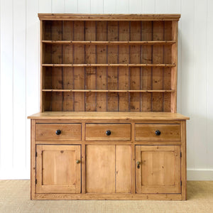 A Large Rustic Pine Welsh Dresser or Cupboard