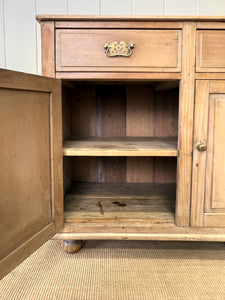 A Handsome Antique English Pine Sideboard c1890