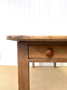 An Antique English Country Pine 7ft Dining Table