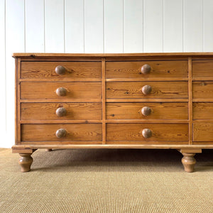 A Large Antique English Bank of Drawers Sideboard or Server c1890