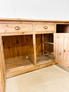 An Antique English Pine Sideboard c1890