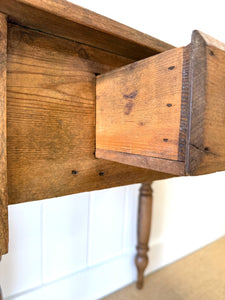 An Antique French Country Pine Side Table or Nightstand c1890