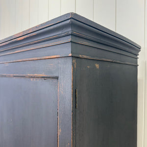 A Handsome English 19th Century Ebonized Pine Housekeeper's Cupboard
