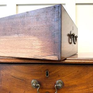 A English Georgian Chest of Drawers with Swan Neck Hardware