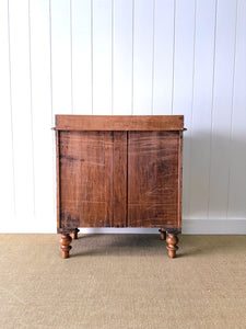 An Antique English Pine Chest of Drawers Dresser Tulip Feet c1890