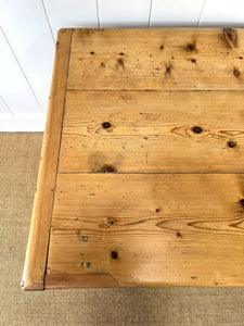 An Antique English Country Pine 7ft Dining Table