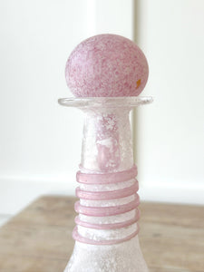 Vintage Murano Scavo Vase/Bottle with Stopper