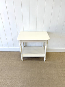 A Painted English Country Pine Night Stand or Console Table c1890