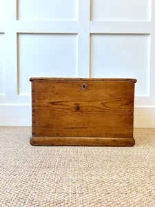 A Small Antique Pine Blanket Box c1890