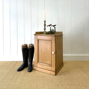 A Charming Pine Nightstand c1890 with Porcelain Knob