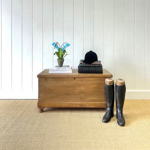 An English Pine Blanket Box or Toy Box Coffee Table c1890