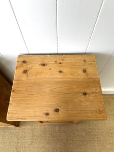 A Charming Pair of Pine Nightstands