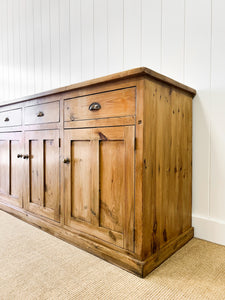 An Antique English Pine Sideboard c1890
