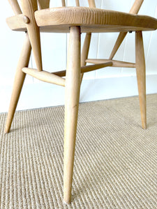 An English Country Mid-century Arm Blond Chair