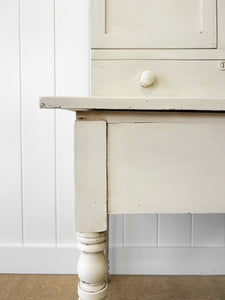 A 19th Century Clerk's Desk with Slant Front and Cabinet