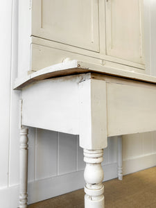 A 19th Century Clerk's Desk with Slant Front and Cabinet