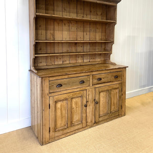 A Large Rustic Charming Pine Welsh Dresser or Cupboard