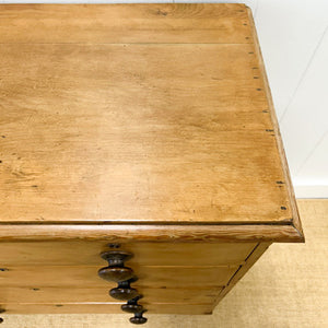 A 19th Century English Pine Chest of Drawers/Dresser with Tulip Feet
