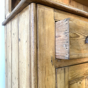 A Large Rustic Charming Pine Welsh Dresser or Cupboard