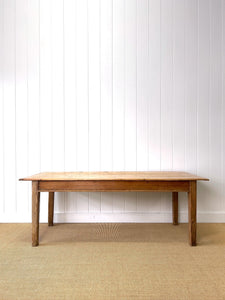 An Antique English Country Pine 7ft Dining Table