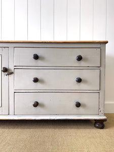An English Country 3 Drawer Pine Buffet or Sideboard