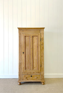 An Antique French Pine Housekeepers Cupboard Linen Press c1890