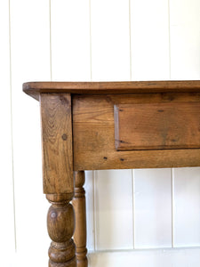 An Antique French Country Pine Side Table or Nightstand c1890