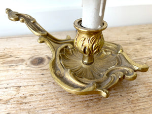 French Gilded Bronze Bedside Lamp c1890