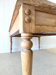An Antique English Country Pine 6ft Dining Table and 54" Wide