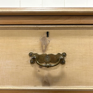 A Tall 19th Century English Pine Chest of Drawers/Dresser